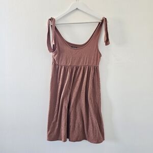 Wild Fable Dusty Pink Textured Dress With Tie Straps